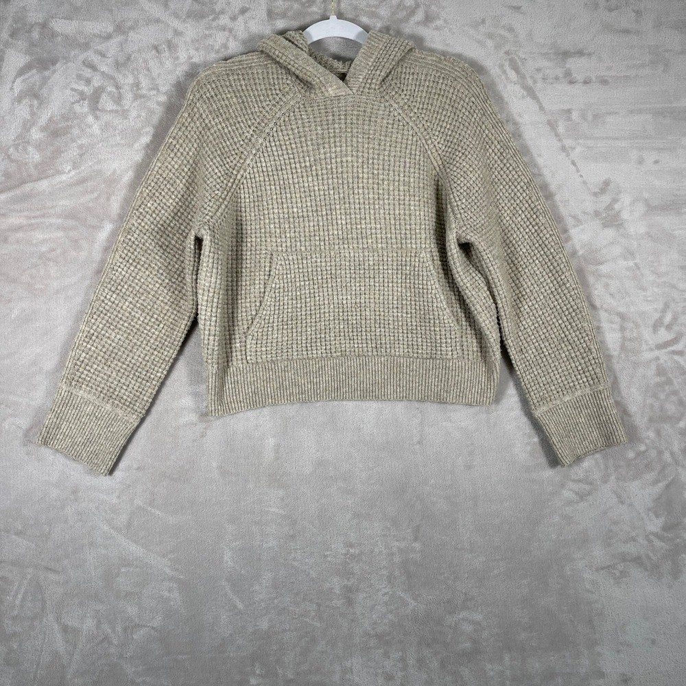 Abercrombie & Fitch Women's Knit Sweater Loungewear Neutral Coastal Hoodie XS